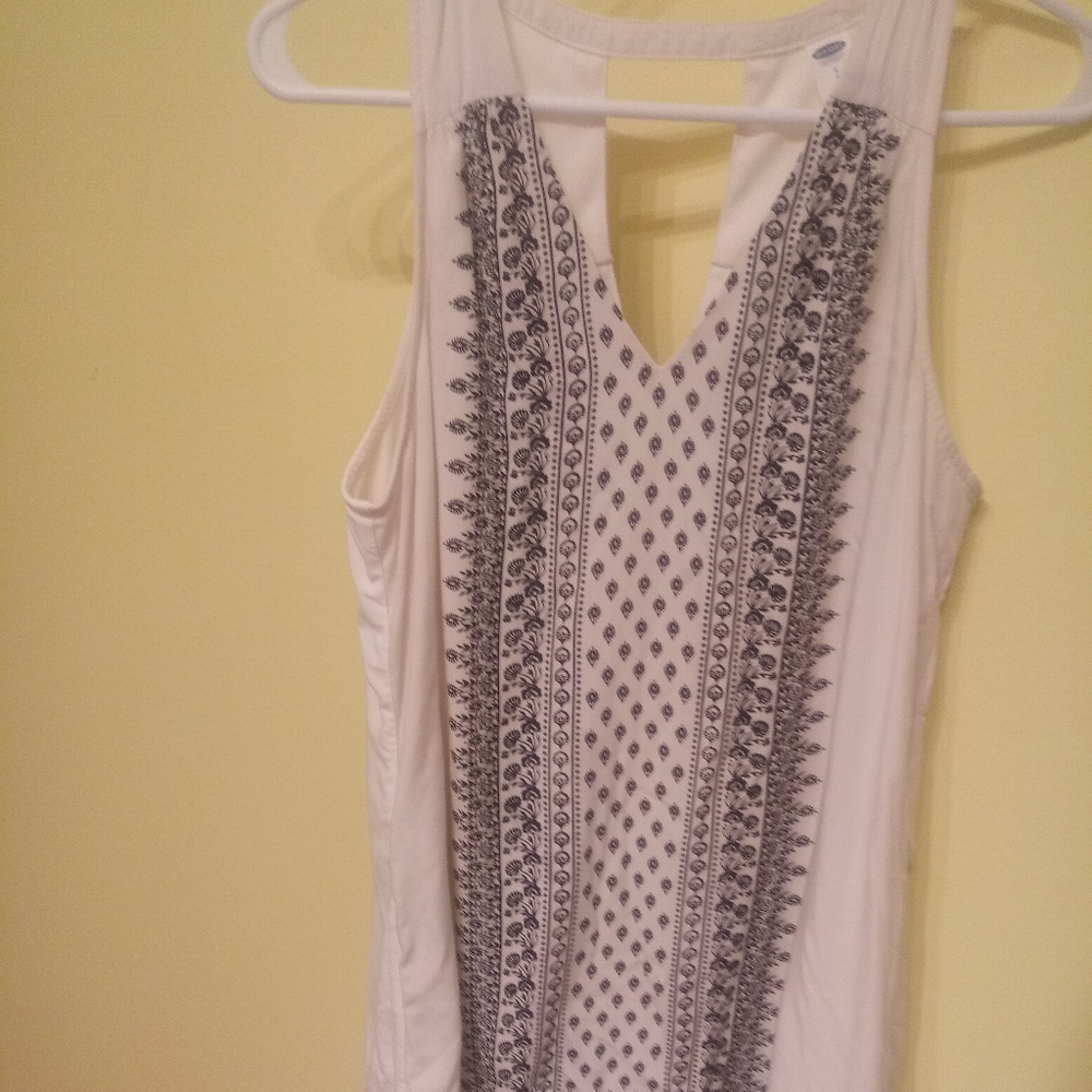 Old Navy cream and black  floral summer dress